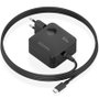 Aisens Cargador de Pared GaN 65W USB-C ASCH-1PD65WL85-BK Negro